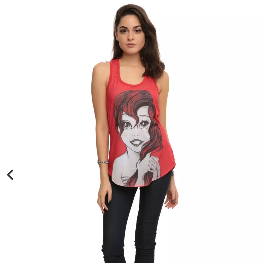 Disney Red Little Mermaid Tank Top